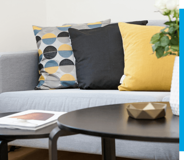 interior couch and table